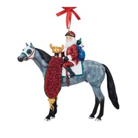 Breyer Horses 2026 Santa Hanging Ornament Off to the Races 1:32 Stablemates Scale