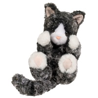Douglas Cuddle Plush  Toy - Lil' Handful Black and White Kitten 15cm