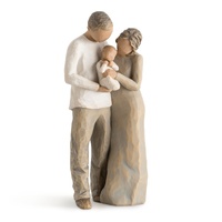 Willow Tree Figurine We Are Three Mum Dad Baby (Darker Skin & Hair) by Susan Lordi 27268 