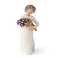 Willow Tree Figurine Surprise Girl With Flowers by Susan Lordi 27788