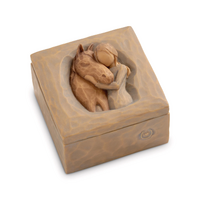 Willow Tree Quiet Strength Memory Keepsake Box Girl and Her Horse by Susan Lordi 28099