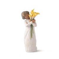 Willow Tree With Gratitude Girl With Flowers (Darker Skin & Hair) by Susan Lordi 28179