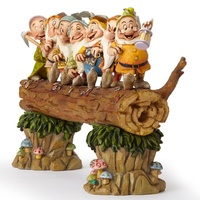 Disney Traditions by Jim Shore - Seven Dwarfs on Log - Snow White Figurine 21cm
