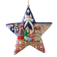 Heartwood Creek by Jim Shore - Nativity Star Christmas Hanging Ornament 12.7cm