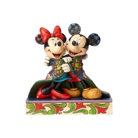 Disney Traditions by Jim Shore - Mickey & Minnie Warm Wishes Christmas Blanket Figurine 12.5cm
