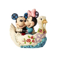 Disney Traditions by Jim Shore - Mickey & Minnie Swan Boat Lovebirds Figurine 13.5cm