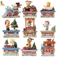 Peanuts by Jim Shore - Christmas Peanuts Train Complete 9 Piece Set Figurine