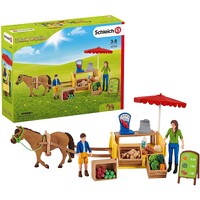 Schleich - Farm World - Sunny Day Mobile Farm Fruit Stand Horse & Wagon Playset