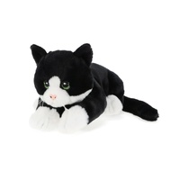 Keeleco Cat Black & White Kitten 22cm Korimco Plush Soft Toy EK2280