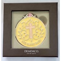 Demdaco Tender Blessings - Keepsake Medallion God Bless Baby - Pink