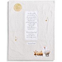 Demdaco Nancy Tillman - You Are Loved - Baby Throw Blanket - Cream 75x100cm