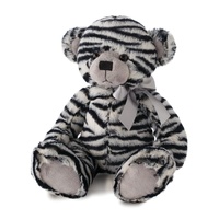 Demdaco Nat & Jules Plush Toy - Zebra Print Bear 24cm