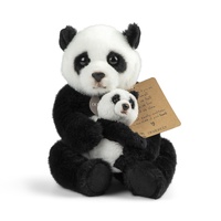 Demdaco Panda Bear and Cub Baby Soft Plush Toy 22cm