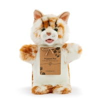 Demdaco - Cat Maine Coon Ginger & White Puppet Soft Plush Toy 28cm