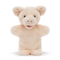 Demdaco - Pig Puppet Soft Plush Toy 28cm