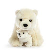 Demdaco Polar Bear and Cub Baby Soft Plush Toy 18cm