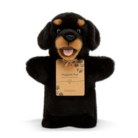 Demdaco -  Dog Rottweiler Puppet Soft Plush Toy 28cm