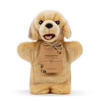 Demdaco - Dog Labrador Puppet Soft Plush Toy 28cm