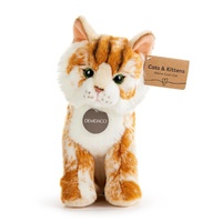 Demdaco - Maine Coon Cat Kitten Ginger & White Soft Plush Toy 23cm