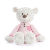 Demdaco - Bear Sweet Dreams Pink PJ Bear Soft Plush Toy 35cm