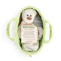Demdaco - Big Brother Puppy Dog Carry Cot Prep Set Small Soft Plush Toy