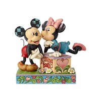 Disney Traditions by Jim Shore - Mickey & Minnie Kissing Booth Figurine 15cm