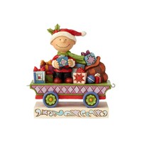 Peanuts by Jim Shore - Charlie Brown Christmas Train Car Figurine 12cm