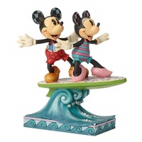 Disney Traditions by Jim Shore - Minnie & Mickey Surfboard Surf's Up Figurine 19cm