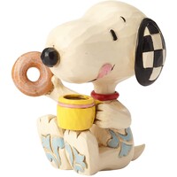 Peanuts by Jim Shore - Snoopy with a Donut & Coffee Mini Figurine 7.6cm