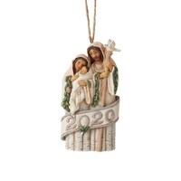 Heartwood Creek by Jim Shore White Woodland Holy Family 2020 Hanging Ornament 11.4cm