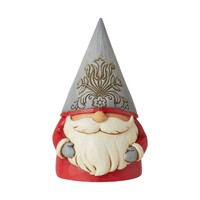 Heartwood Creek by Jim Shore Gnome - Grey Floral Hat Figurine 13cm 