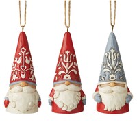 Heartwood Creek by Jim Shore Gnome -  Nordic Mini Hanging Ornament Set 7.6cm