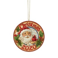 Heartwood Creek by Jim Shore Santa With Cardinal 2020 Hanging Ornament 7cm