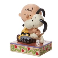 Peanuts by Jim Shore - Charlie Brown and Snoopy Hugging Figurine 11.5cm