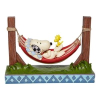 Peanuts by Jim Shore - Snoopy and Woodstock in a Hammock Figurine 14cm