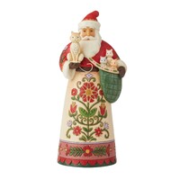 Heartwood Creek by Jim Shore Christmas Santa Holding Cat and Kittens Figurine 26cm