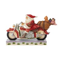 Heartwood Creek by Jim Shore Santa Riding a Motorcycle Figurine 14cm