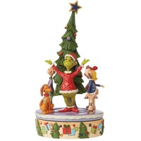 Grinch by Jim Shore - Who's Going Around - Rotating Christmas Tree Figurine 25.4cm