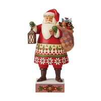 Heartwood Creek by Jim Shore Santa with Lantern and Toy Bag Figurine 25cm