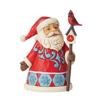 Heartwood Creek by Jim Shore  - Santa with Cardinal & Birdhouse Mini Figurine