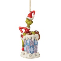 Grinch by Jim Shore - Grinch in Chimney - Hanging Ornament 12.7cm