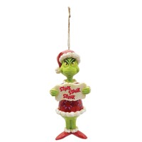 Grinch by Jim Shore - Grinch Stink Stank Stunk - Hanging Ornament 13cm