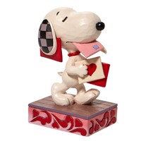 Peanuts by Jim Shore - Snoopy Holding Valentine Cards Figurine 12cm