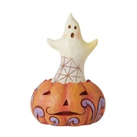 Heartwood Creek by Jim Shore Halloween Ghost in Pumpkin Miniature Figurine