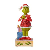 Grinch by Jim Shore - Grinch with Large Red Blinking Heart Figurine 18cm