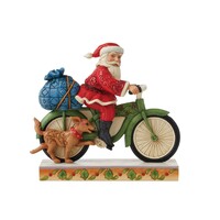 Heartwood Creek by Jim Shore - Santa Riding Bicycle Christmas Figurine 18cm