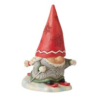Heartwood Creek by Jim Shore - Gnome Lady with Braids Skiing Figurine 11cm