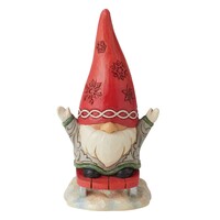 Heartwood Creek by Jim Shore - Gnome Sledding Snow Much Fun Figurine 13.5cm