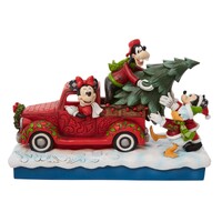 Disney Traditions by Jim Shore - Mickey & Fab 4 Tree & Red Truck Figurine 16.5cm