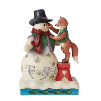 Heartwood Creek by Jim Shore - Snowman with Fox Figurine 21cm